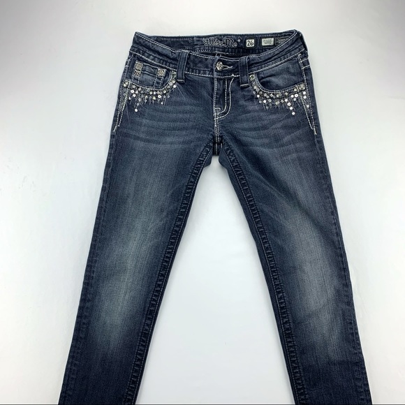Miss Me Sequin Skinny Stretch Jeans Size 26 - Picture 5 of 8